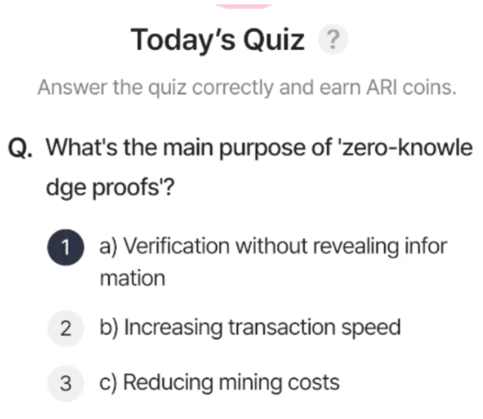 ARI Wallet Daily Quiz Answer 2 July 2025 (AriChain)